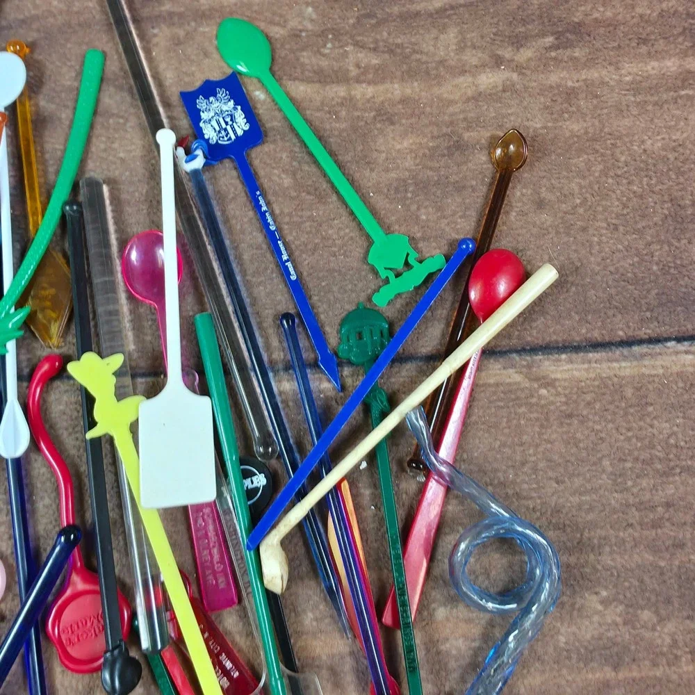 Swizzle Stick Lot Mixed Colors Good Advertising Barware Stirrer Collection